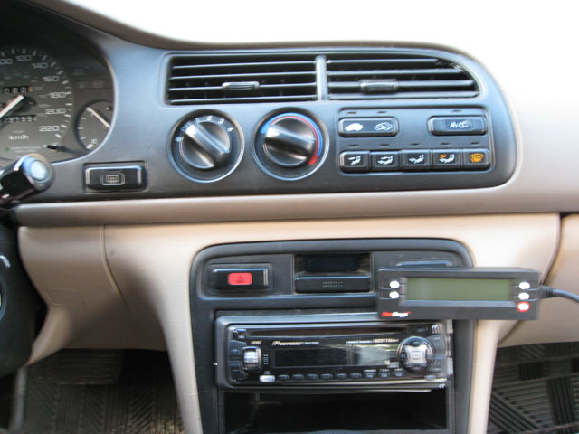 ScanGauge placed by the radio